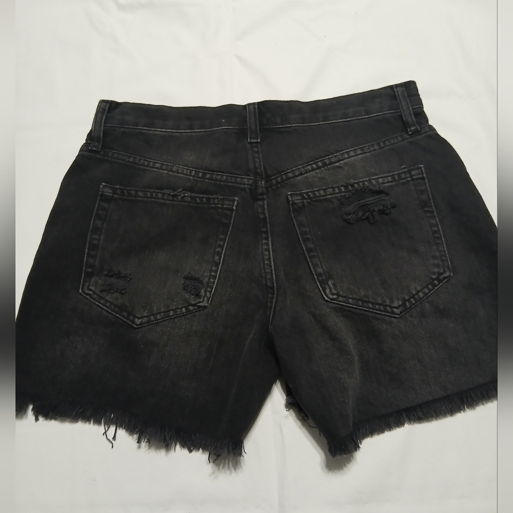 We The Free‎ Black Jean Shorts High-Rise Distressed - Picture 6 of 16
